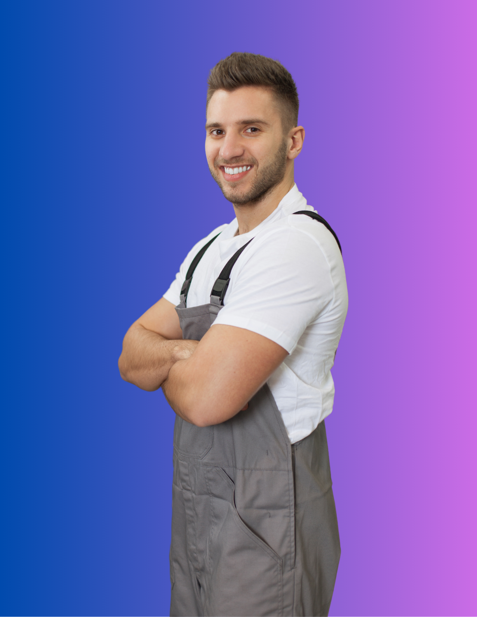car wash detailer smiling and wearing detail vest
