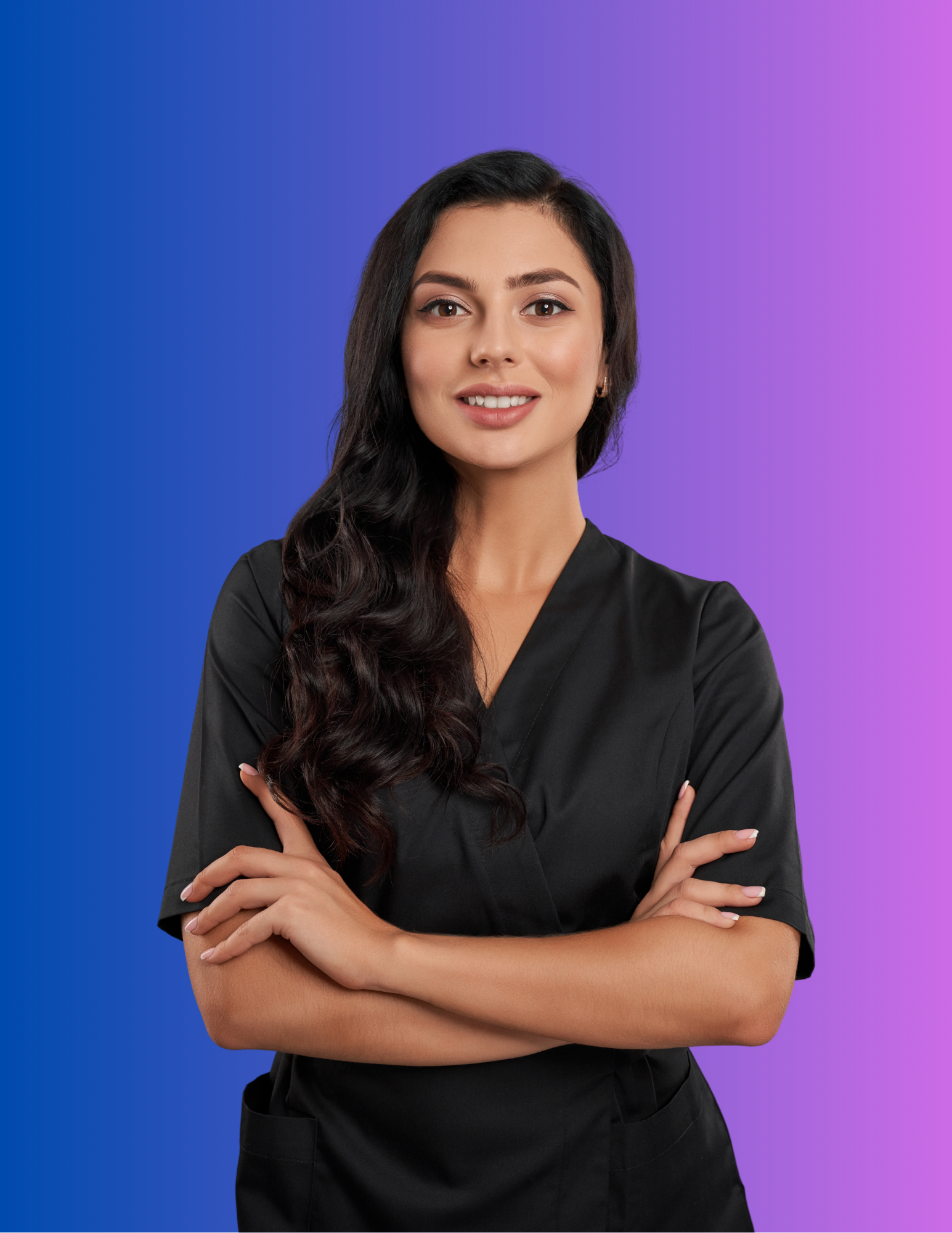 spa therapist with arms crossed